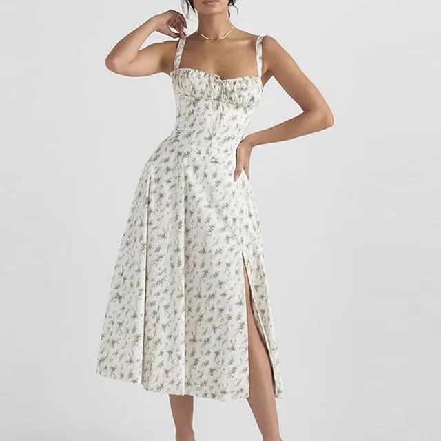 Vestido Midi Floral Elegante